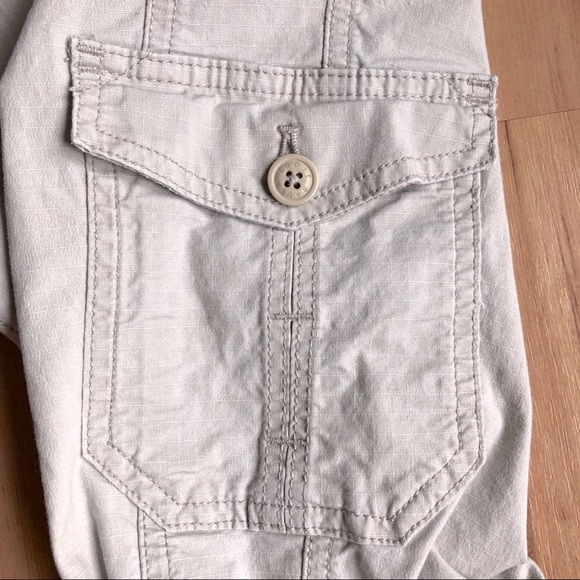 EDDIE BAUER Cargo Capri Crop Pants Khaki Size 6 Women’s - Picture 5 of 13
